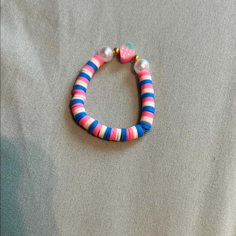 Colorful Kids Bracelet with Strawberry Charm - Picture 1 of 1